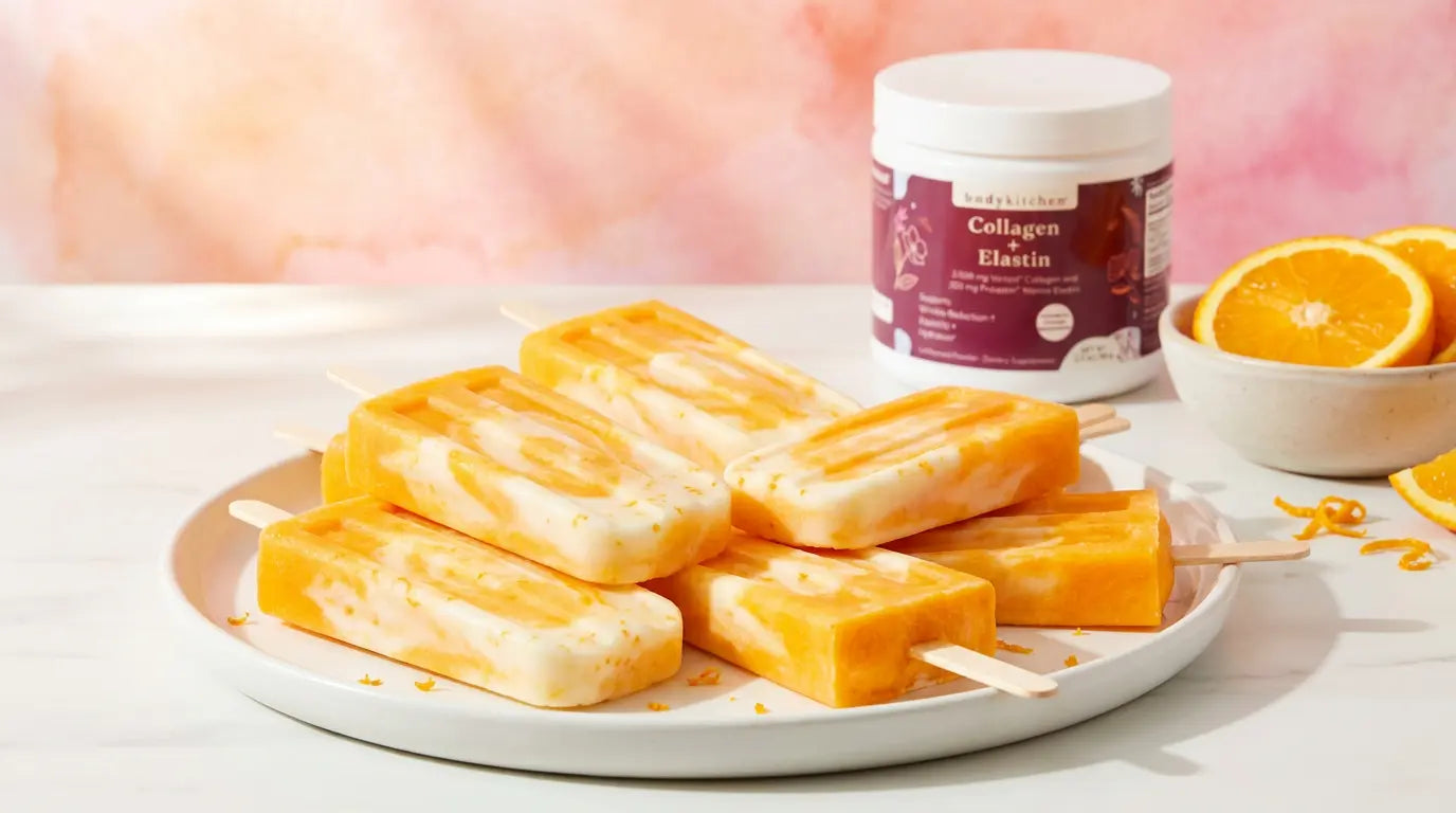 Orange Creamsicle Popsicles with Collagen + Elastin