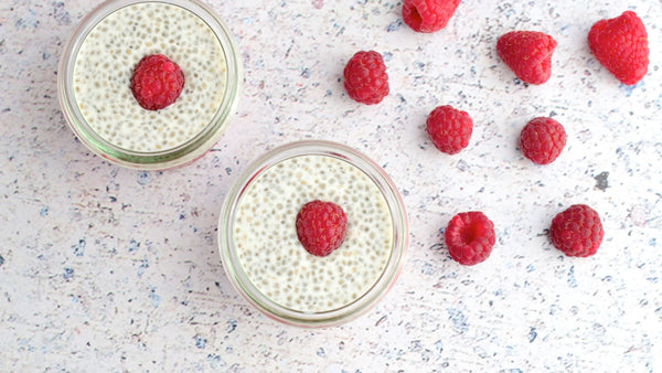 Creamy Raspberry Chia Pudding for Glowing Skin