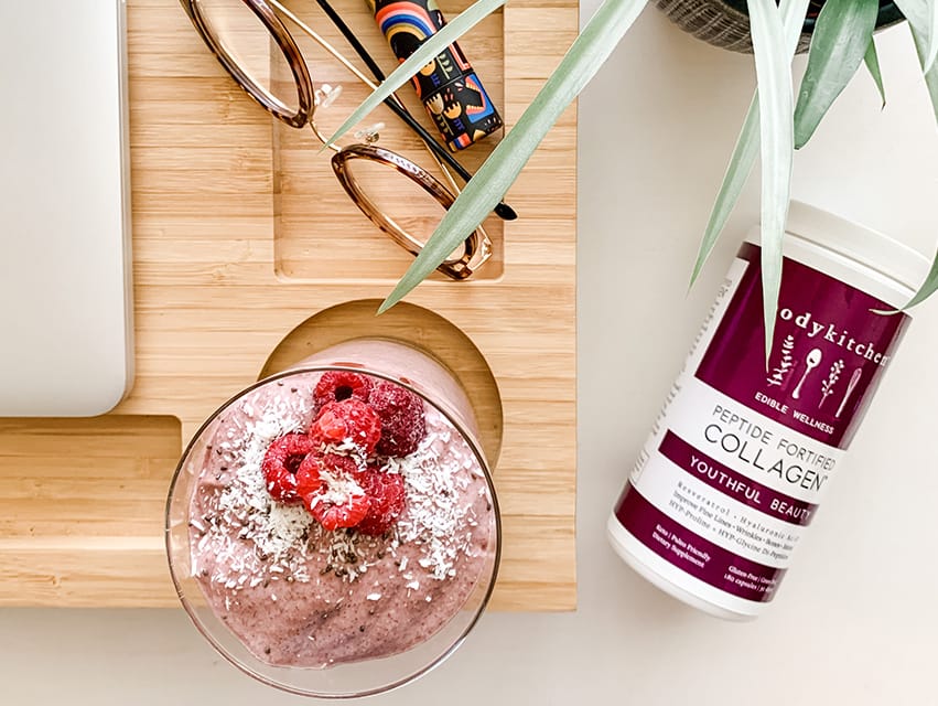 Raspberry Smoothie with Collagen