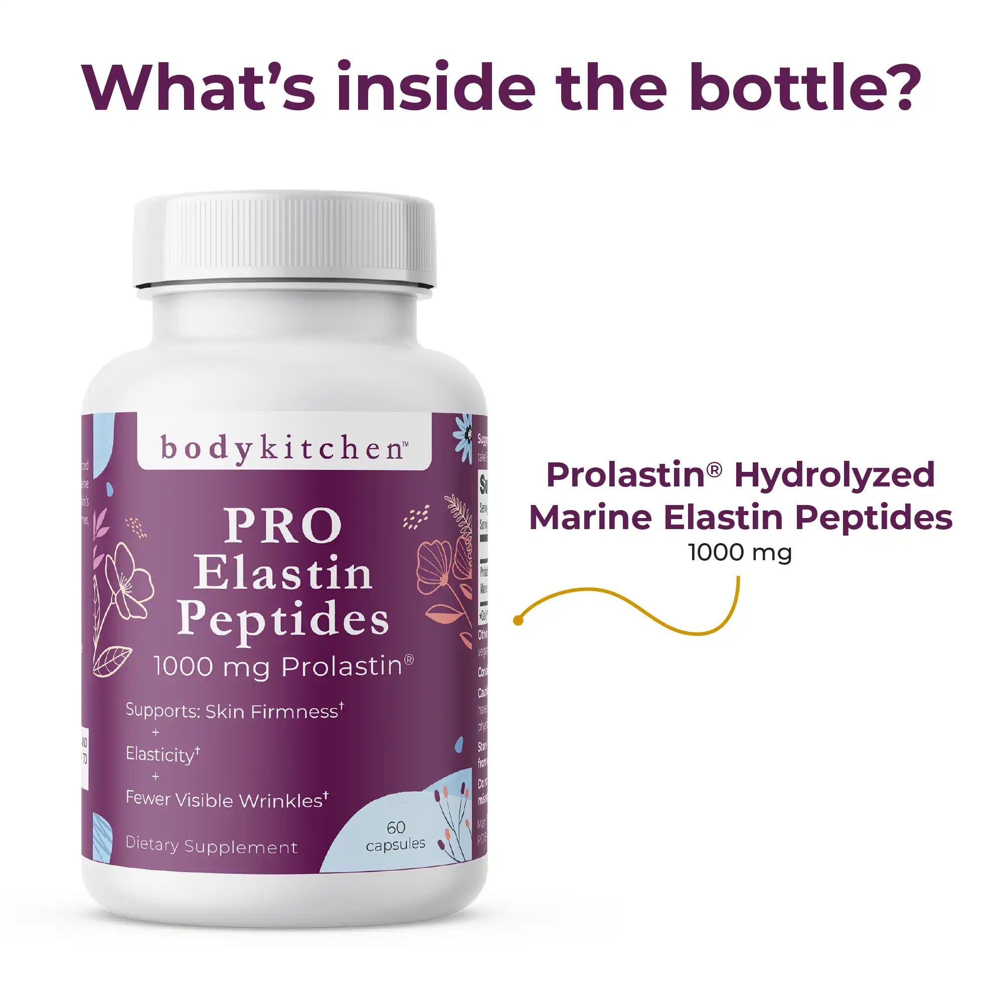 1000 mg pure elastin peptides supplement
