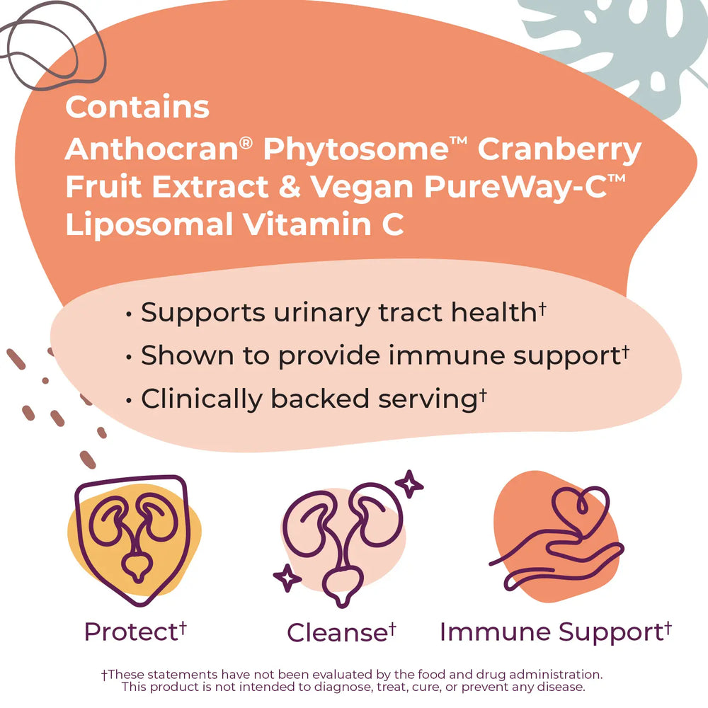 Product label with ingredients and health benefits on a white background