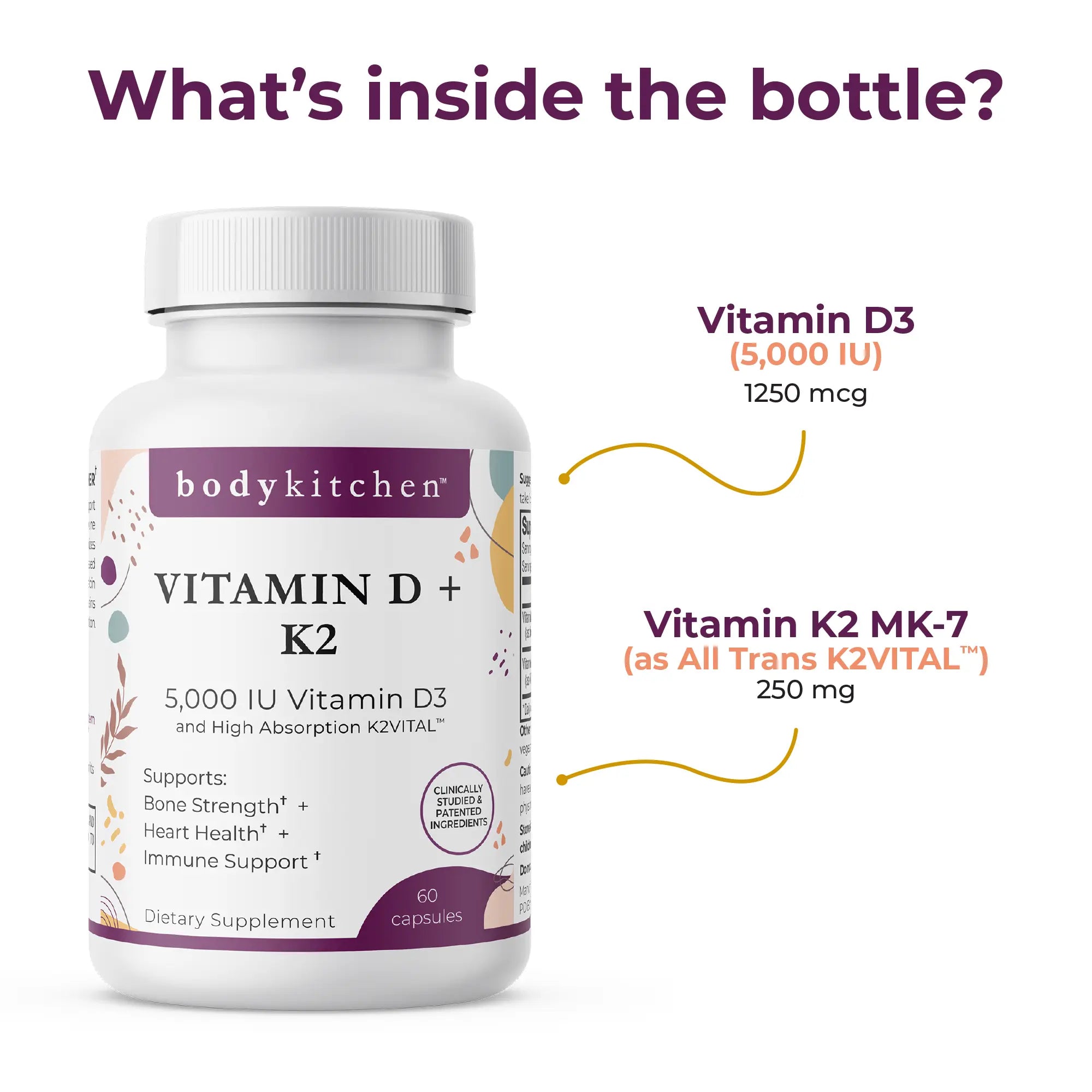 Vitamin D + K2 60CT