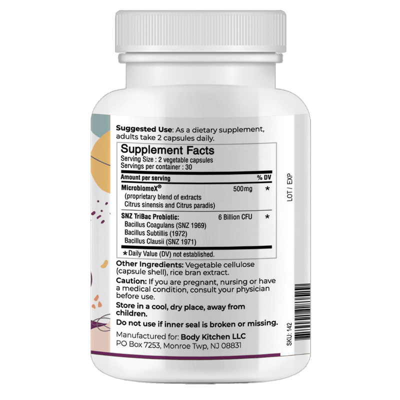 Gut Balance Probiotic Label