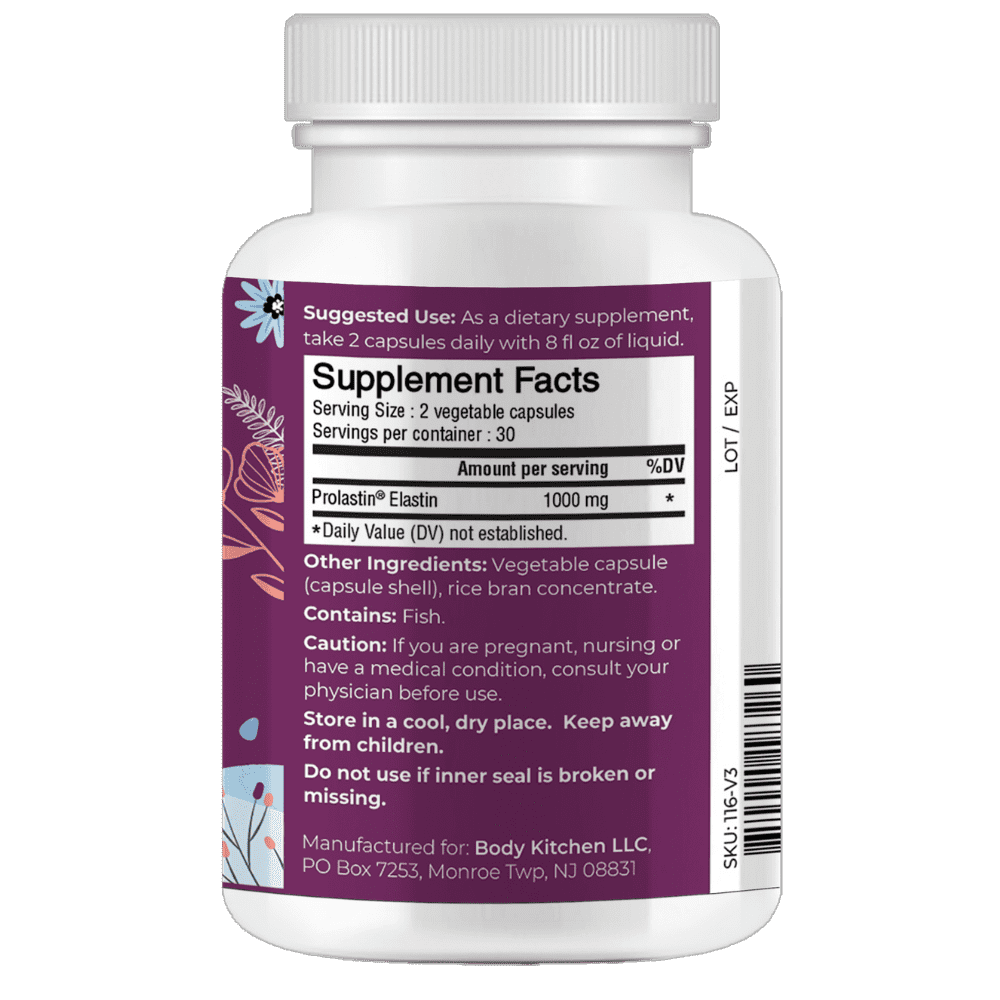 Pro Elastin Peptides Supplement Facts